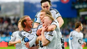 Jubel etter scoring mot Sandefjord