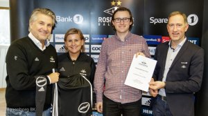 Harald Lundemo (kommersiell leder RBK), Tove Moe Dyrhaug (daglig leder RBK), Marius Brevik (markedsdirektør Eplehuset) og Bjørn Kottum (markedskonsulent RBK).