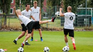 Birger Meling, Even Hovland, Nicklas Bendtner og Tore Reginiussen.