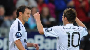 Strand Moldskred jubel jubler etter scoring mot Molde