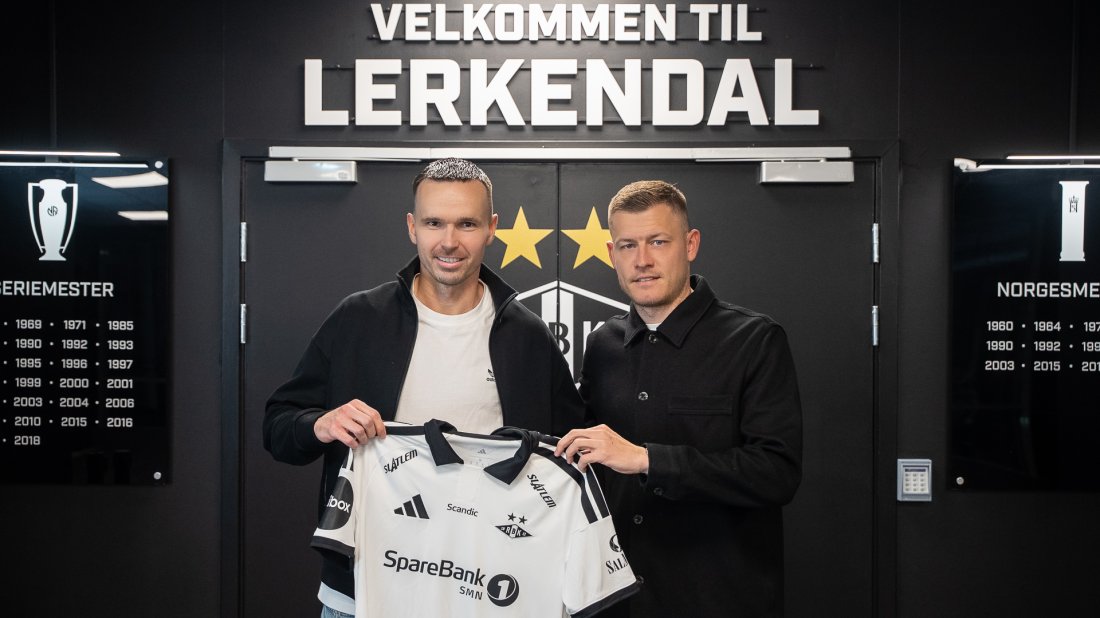 Ole Selnæs sammen med Rosenborgs sportslige leder, Alfred Finnbogason.