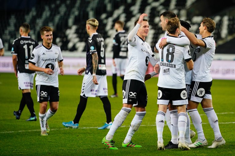 MÅLFEST: Rosenborg med fire scoringer og seier mot Odd. Foto: Ole Martin Wold / NTB