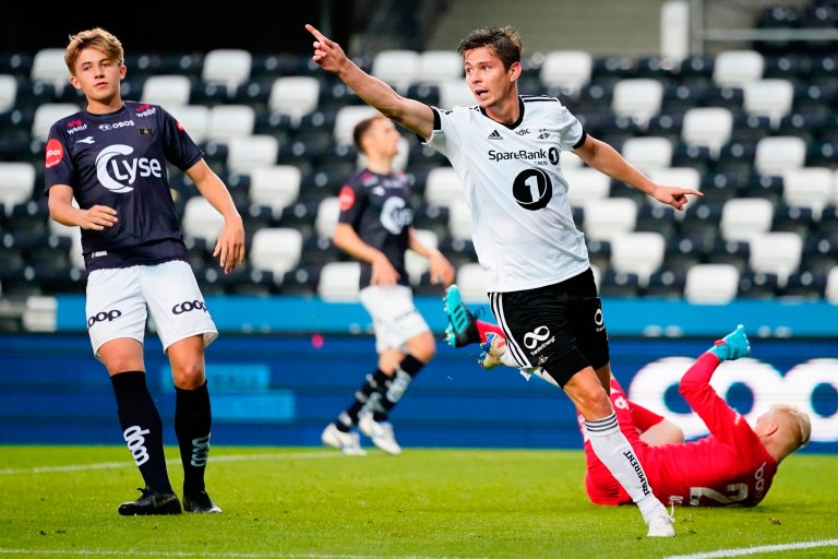 Torgeir Børven satte inn 3-0 på et utsøkt innlegg fra Reitan. Foto: Ole Martin Wold / NTB scanpix